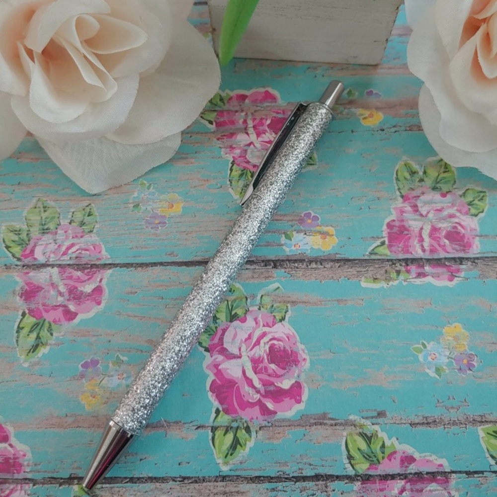 Metal Glitter Shimmer Ballpoint Retractable Pen
